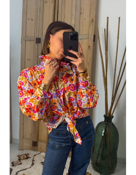 Chemisier Fleurs Multicolore CAMELIA