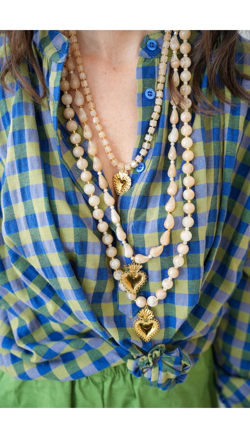 Sautoir Perles Coeurs ORIA