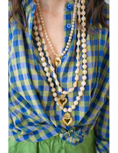 Sautoir Perles Coeurs ORIA