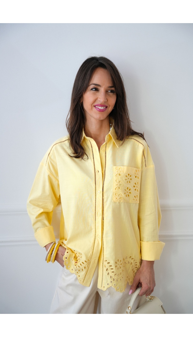 unigirl FLERUS JAUNE CHEMISIER