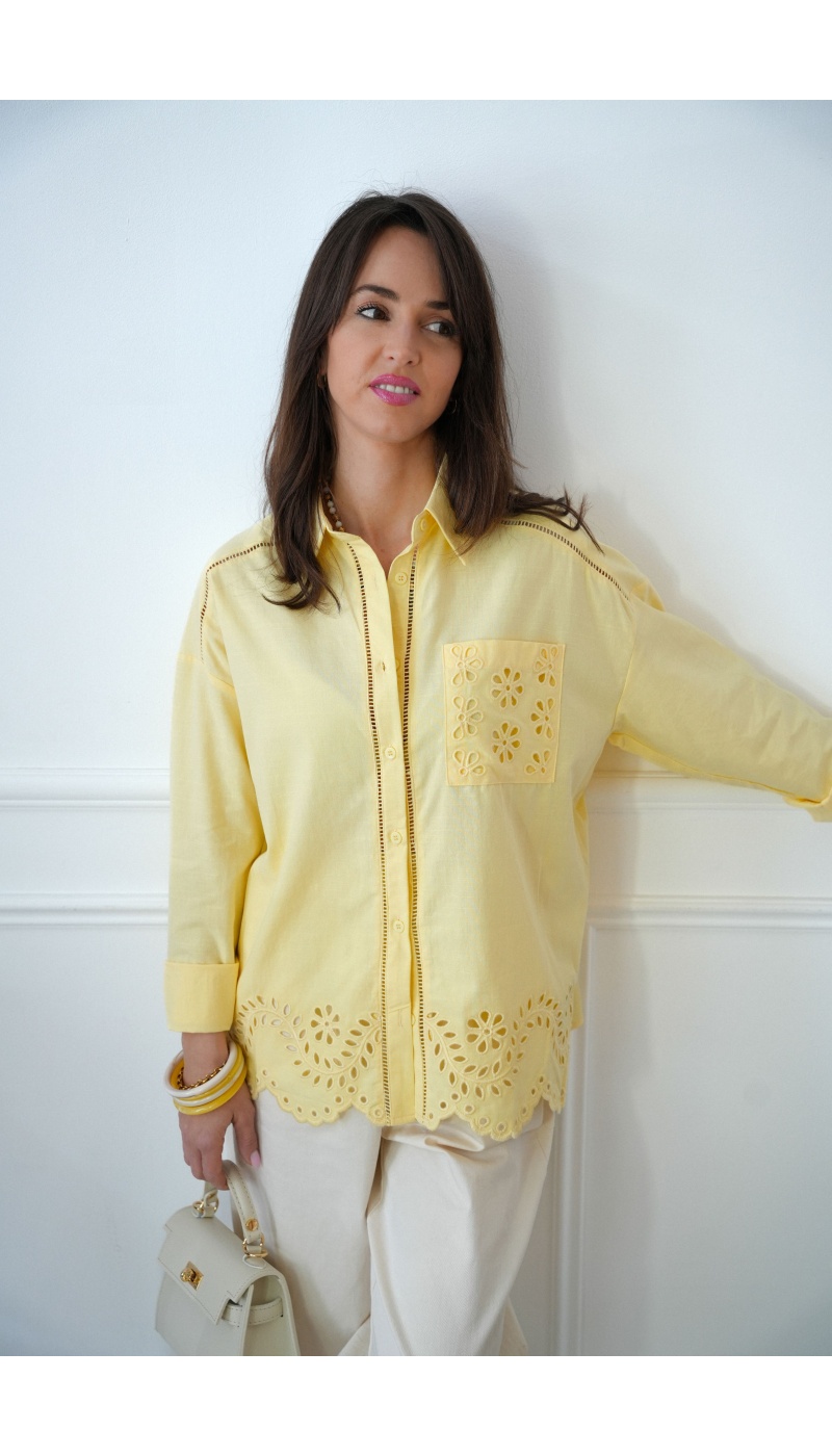 unigirl FLERUS JAUNE CHEMISIER