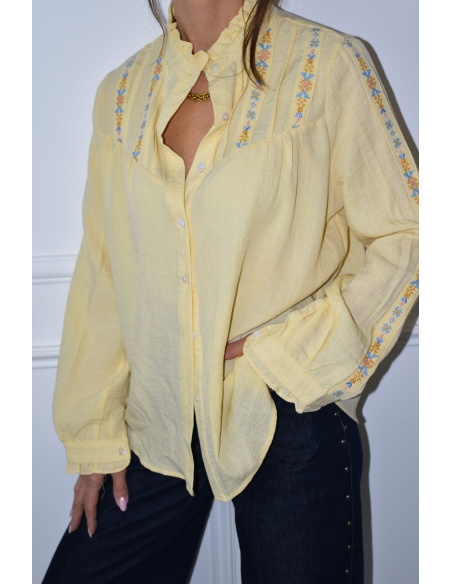 Chemisier Volants Jaune NOA