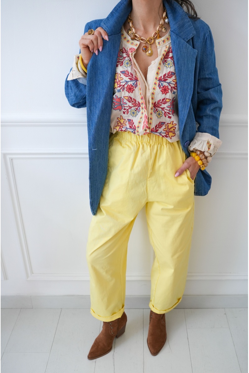 Pantalon Johanna Jaune JUDIE