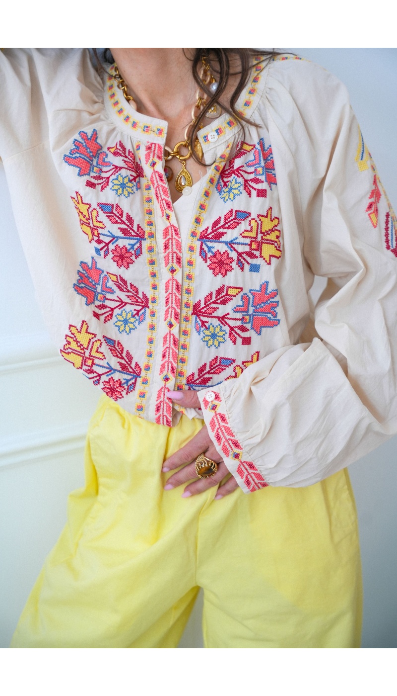 Chemisier Brodé Johanna LOUVE