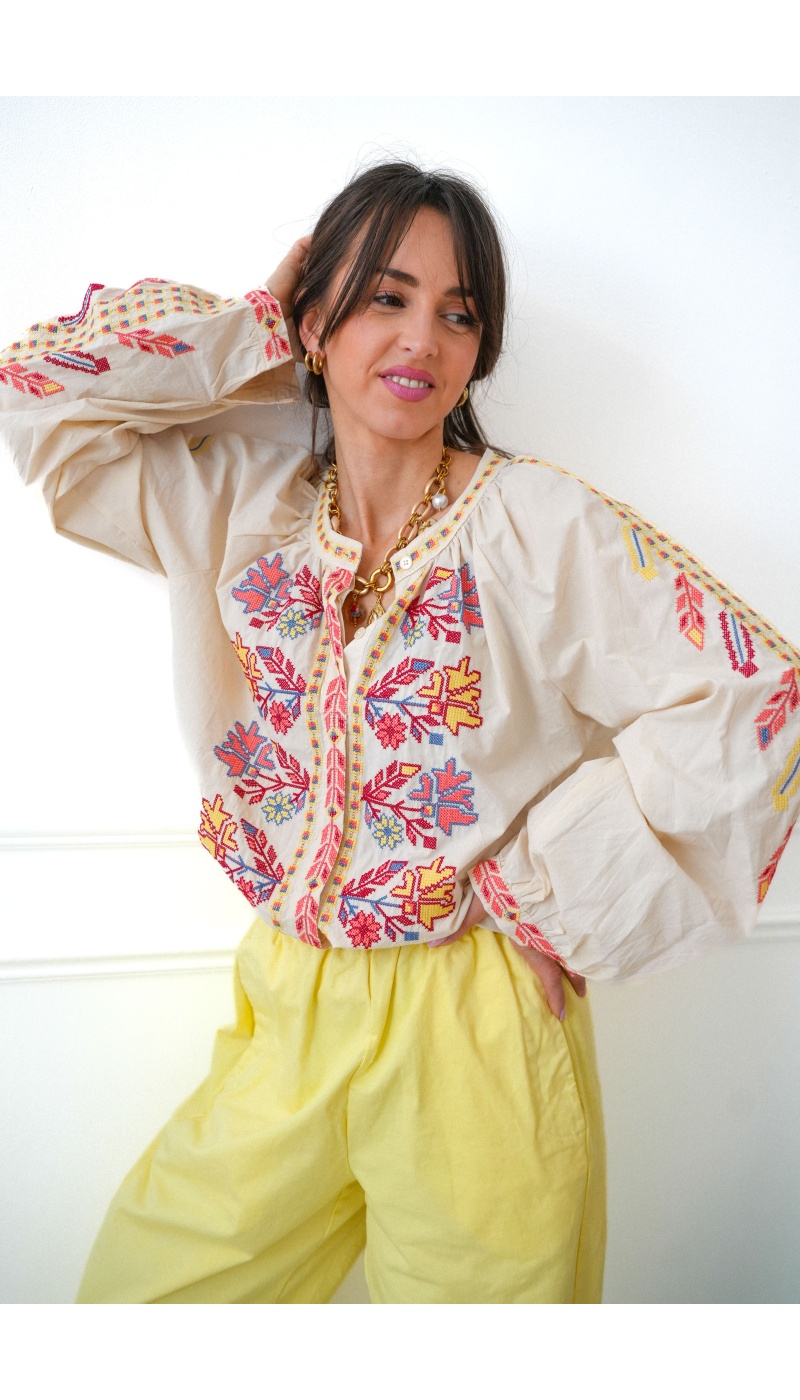 Chemisier Brodé Johanna LOUVE