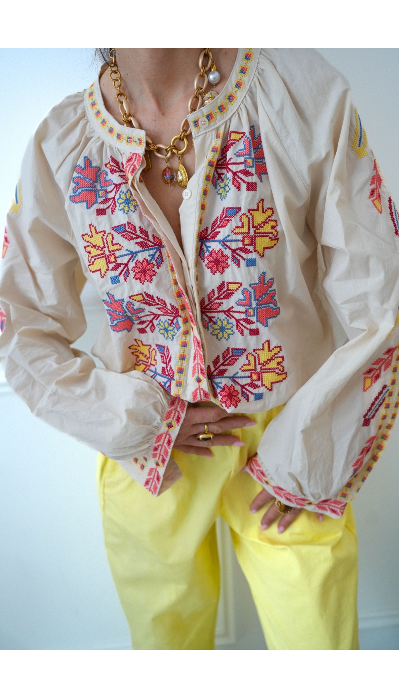 Chemisier Brodé Johanna LOUVE