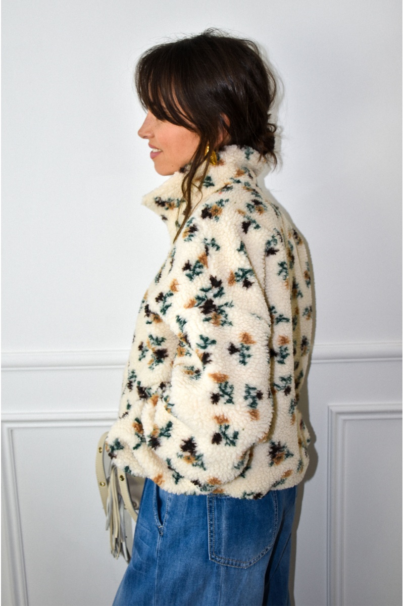 Blouson Moumoute Fleurs INES