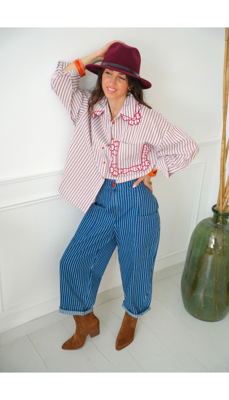 Pantalon Carotte Rayure Johanna ADELE