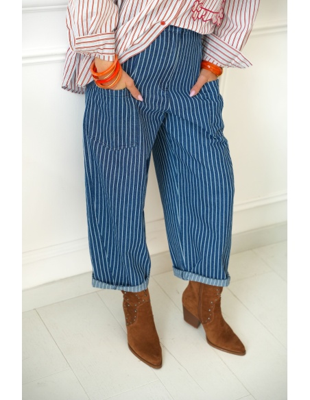 Pantalon Carotte Rayure Johanna ADELE