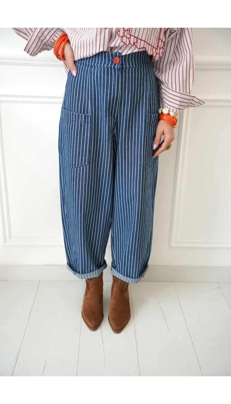 Pantalon Carotte Rayure Johanna ADELE