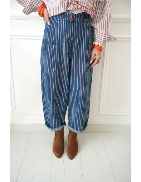 Pantalon Carotte Rayure Johanna ADELE