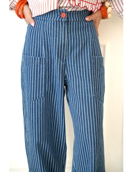 Pantalon Carotte Rayure Johanna ADELE