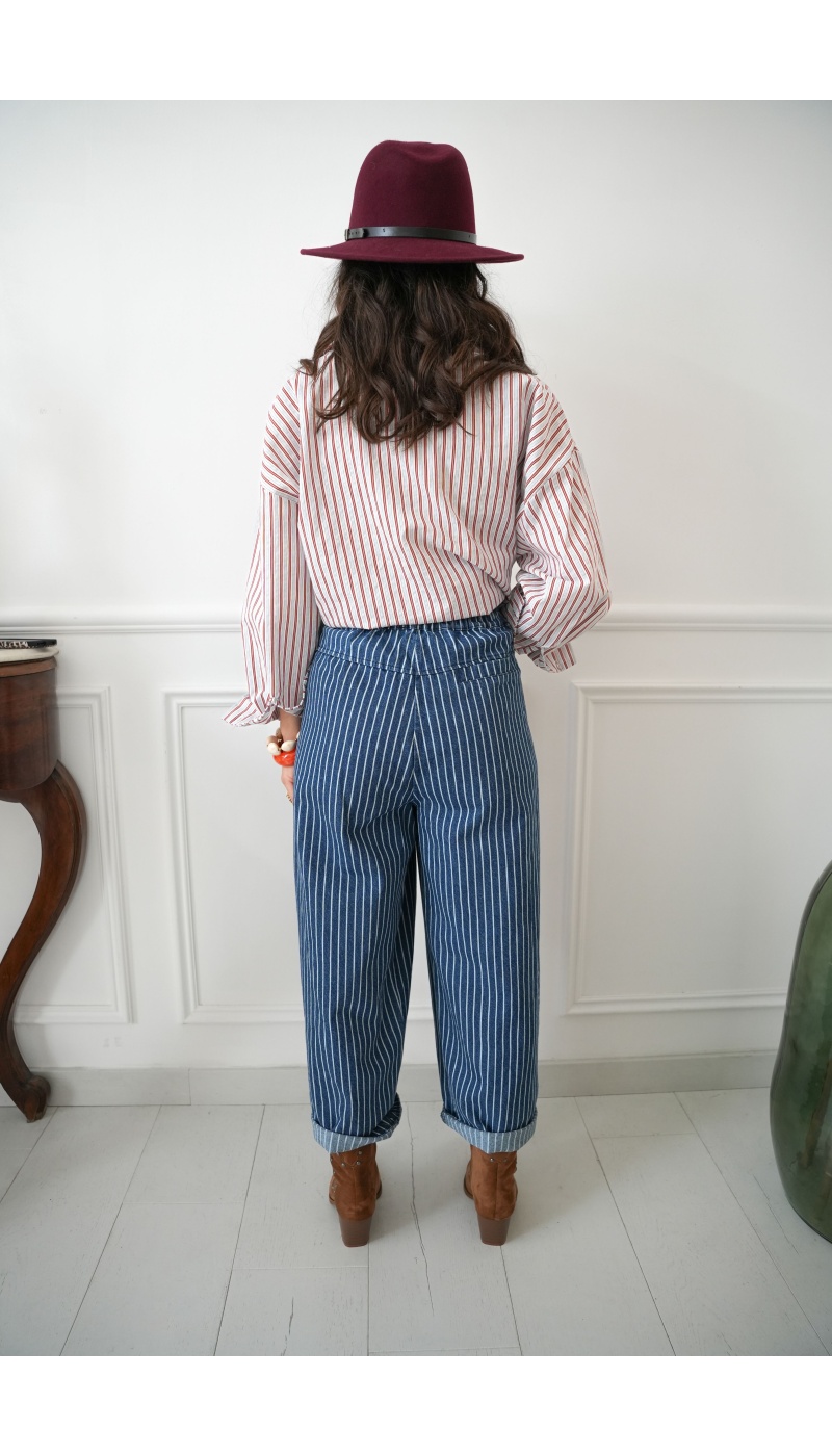 Pantalon Carotte Rayure Johanna ADELE