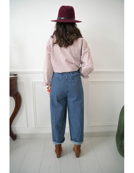 Pantalon Carotte Rayure Johanna ADELE