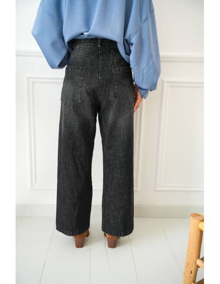 banditas  NOIR PANTALONS TOILE FEMME