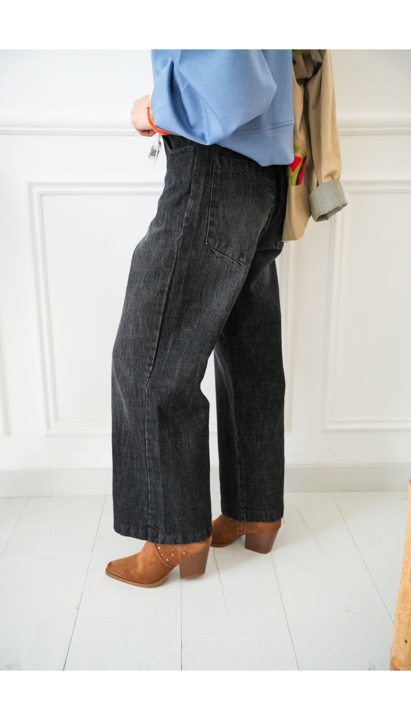 banditas  NOIR PANTALONS TOILE FEMME