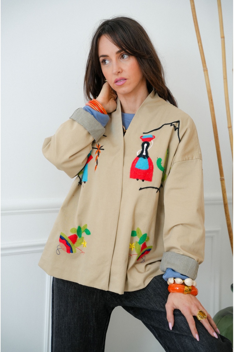 johanna toutoun CACTUS BEIGE VESTES FEMME