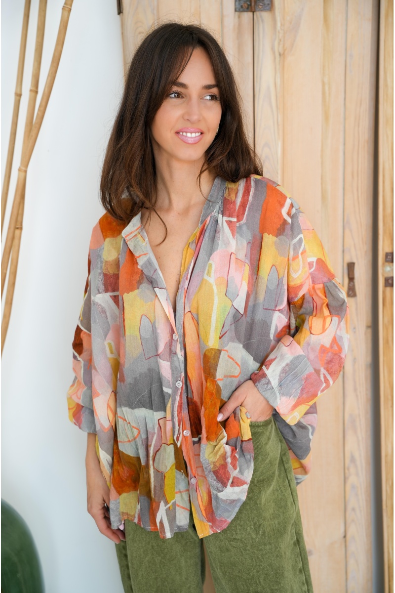 Chemisier Saumon Banditas CAMERON