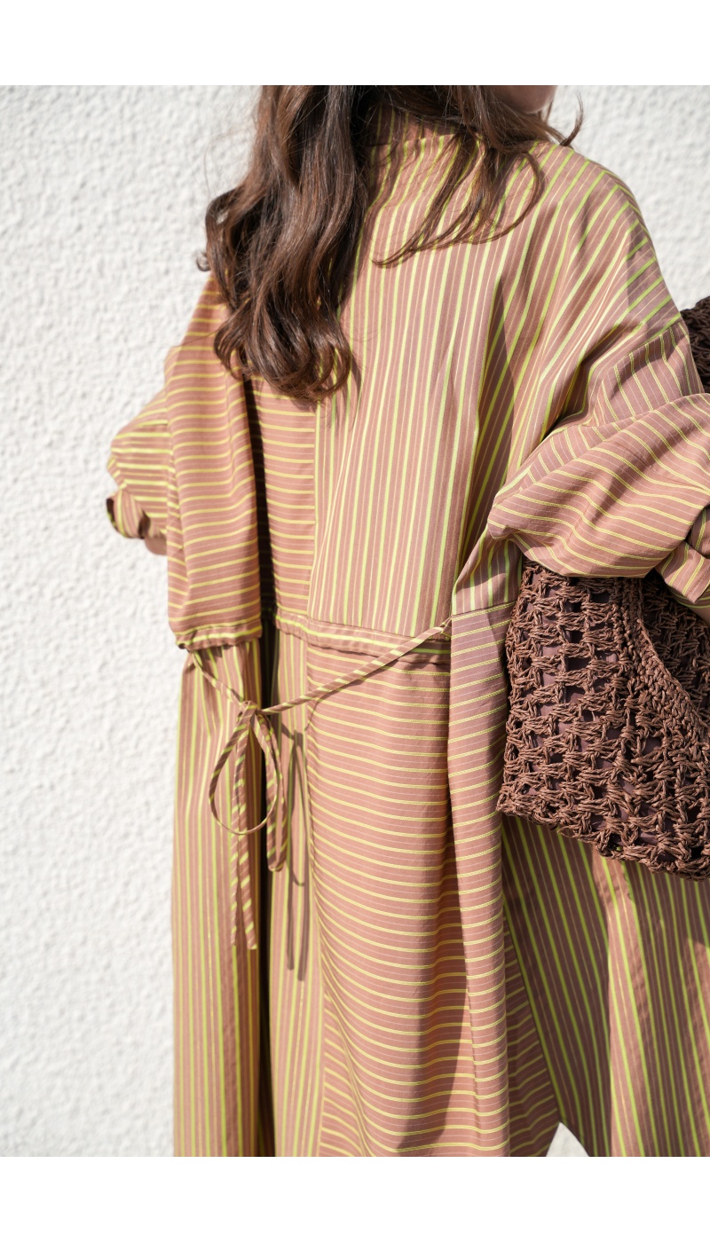 Robe Rayée Marron CELIA