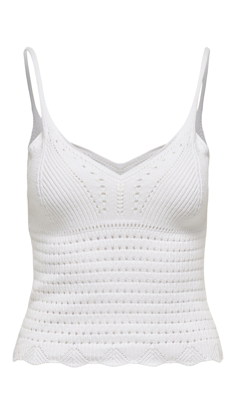 Débardeur Maille Bright White ONLLISON