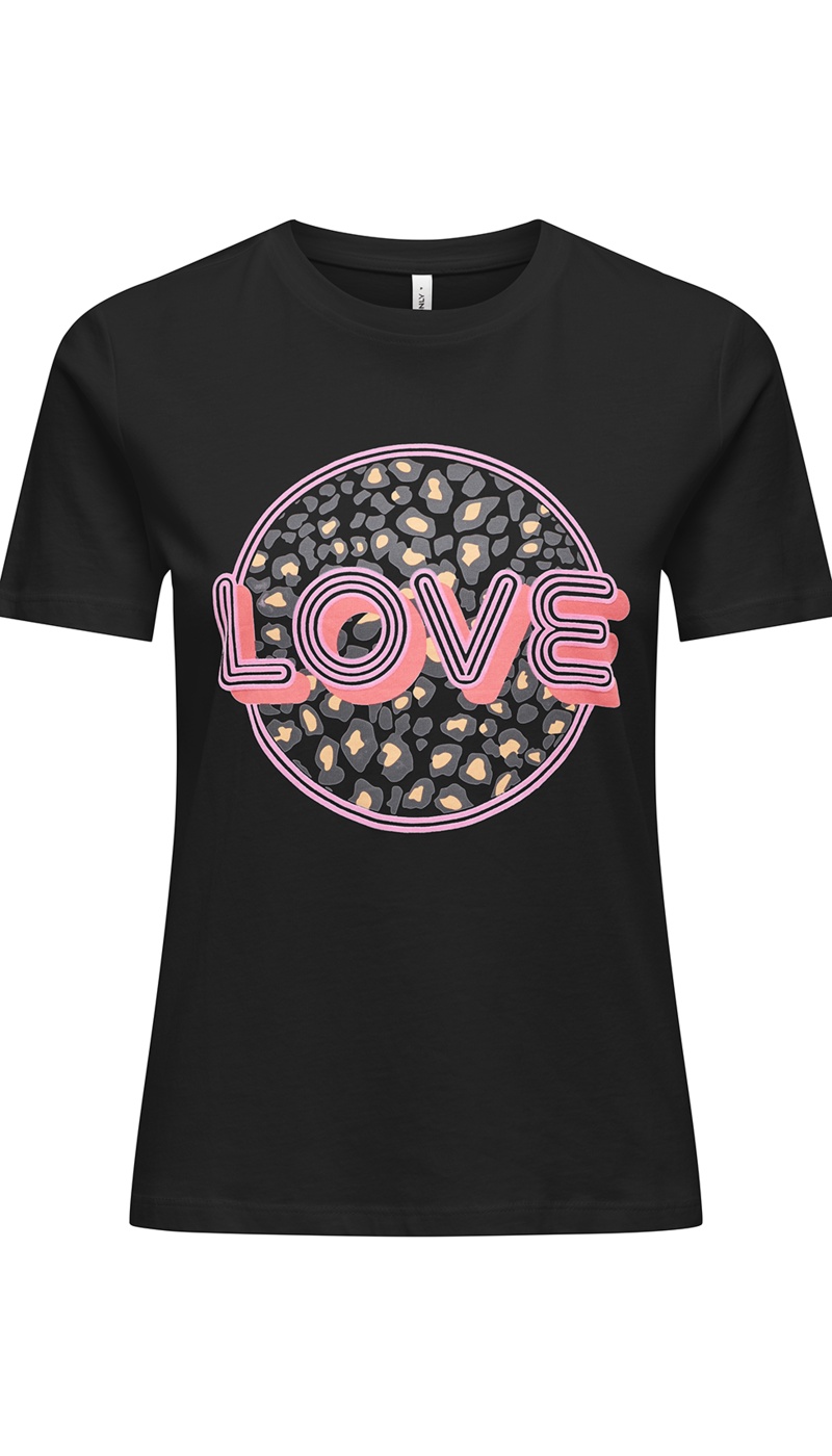 Tee Shirt Love Black ONLARIYA