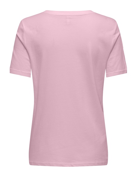 T-shirt Coeur Romance Rose ONLUMA