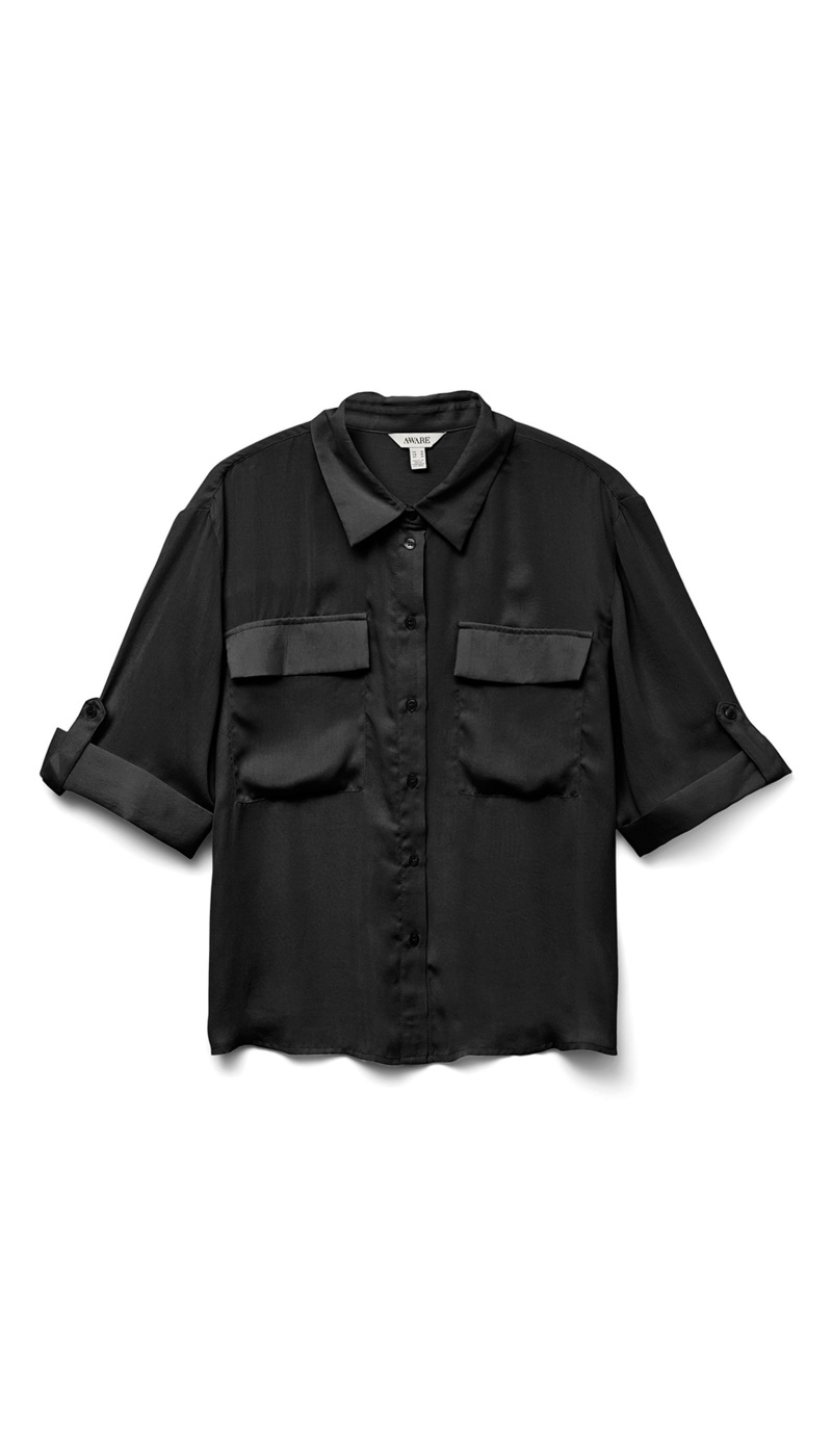 VERO MODA  BLACK CHEMISES ML