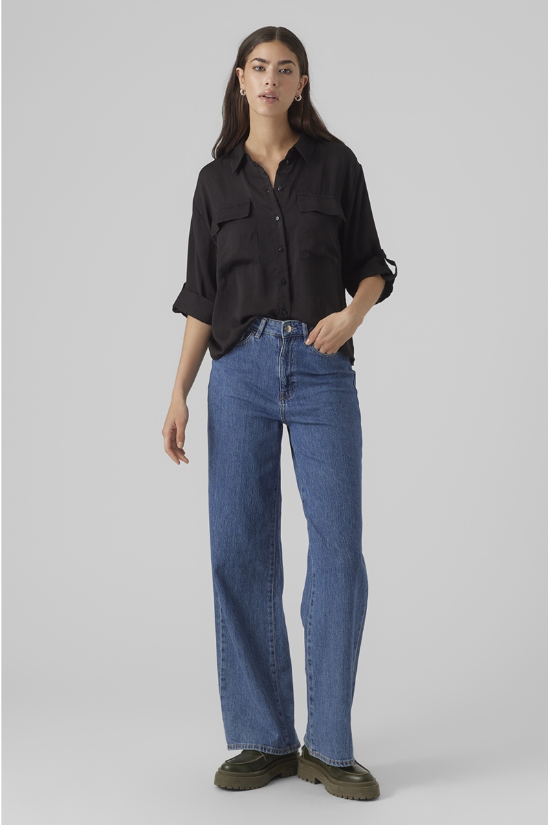 VERO MODA  BLACK CHEMISES ML