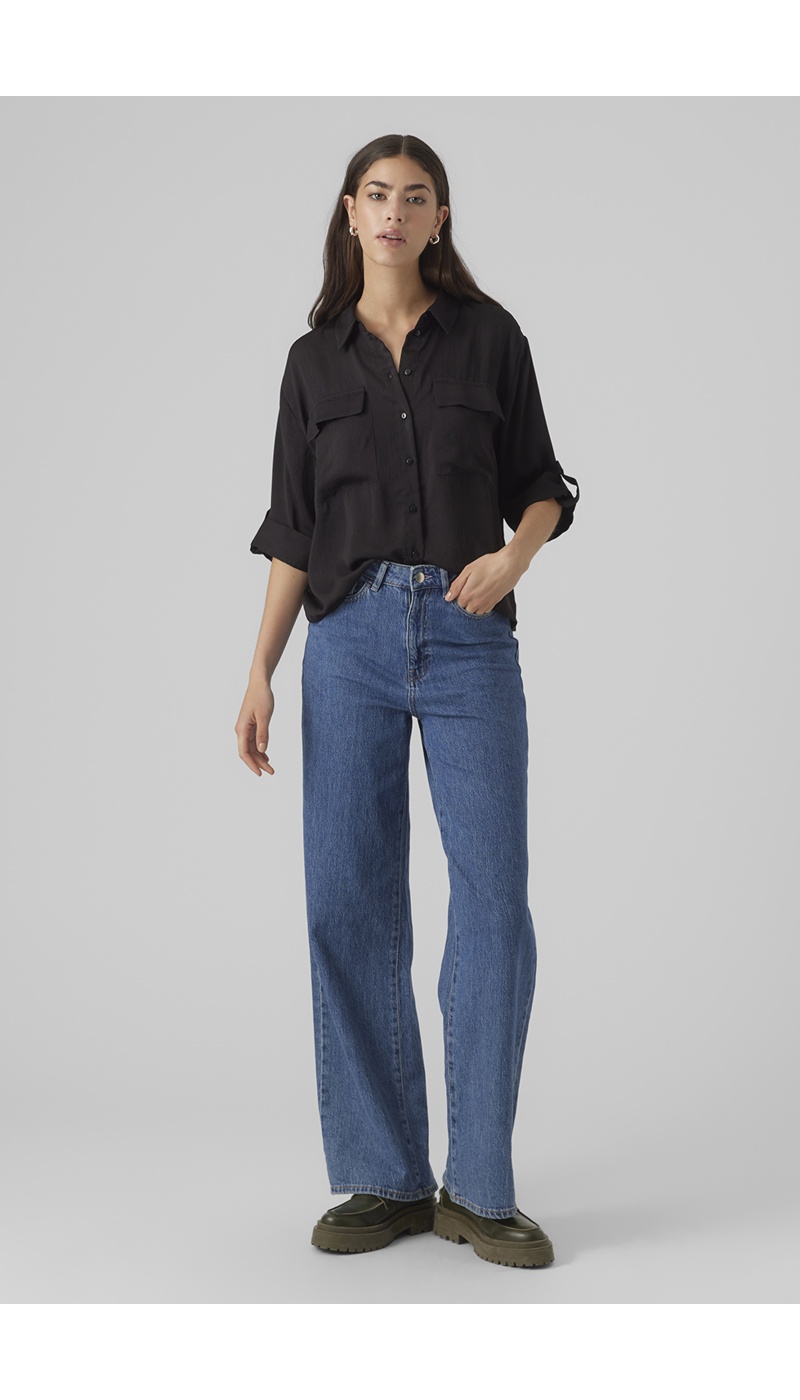 VERO MODA  BLACK CHEMISES ML