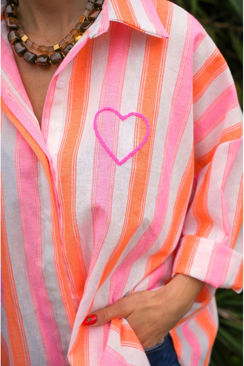 Chemisier Rayé Coeur CORY 2