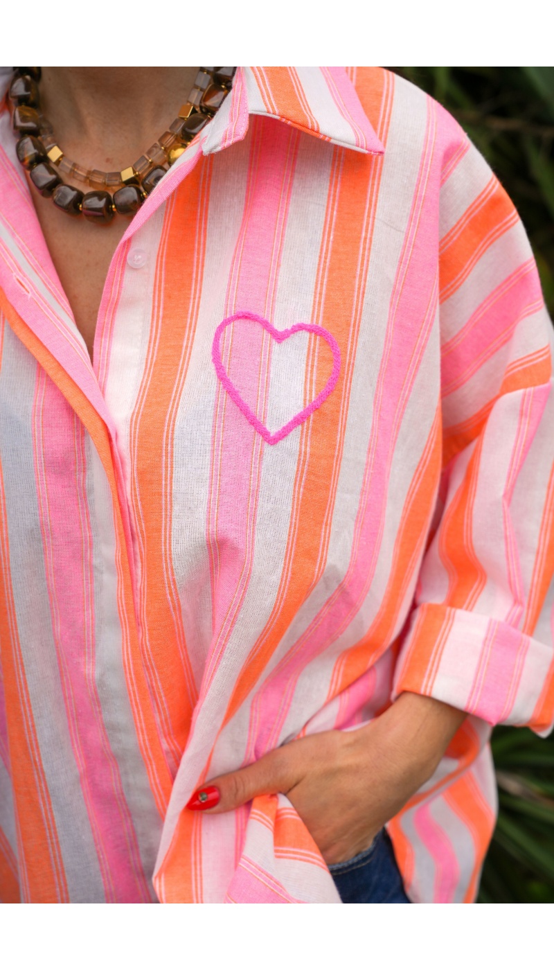 Chemisier Rayé Coeur CORY