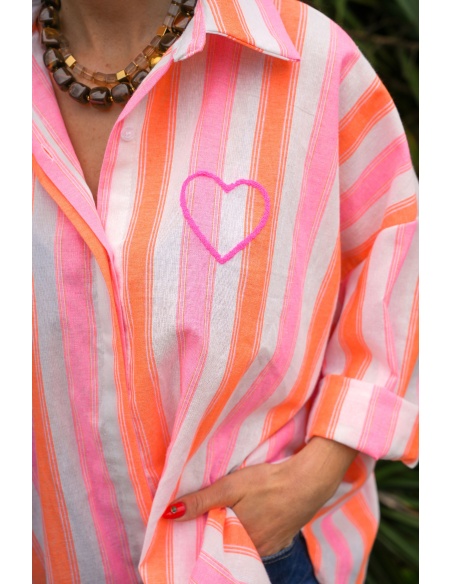 Chemisier Rayé Coeur CORY