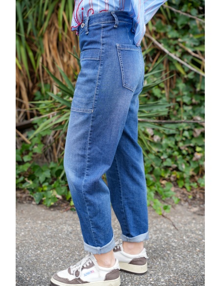 Jean Baggy Asymétrique Please Céleste P242BQ2E