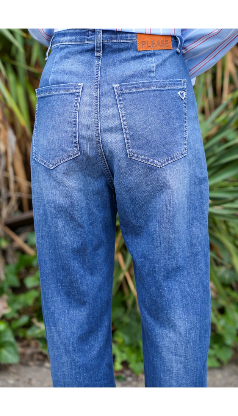 Jean Baggy Asymétrique Please Céleste P242BQ2E