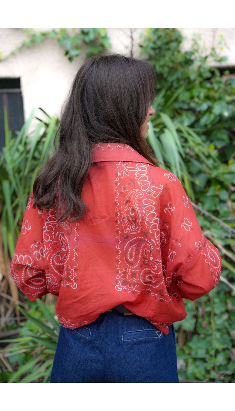 Chemisier Bandana Rouge YASA