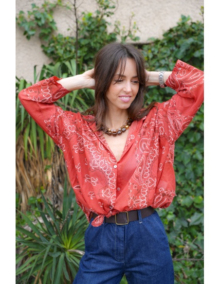 Chemisier Bandana Rouge YASA