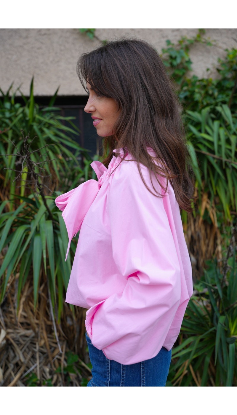 Blouse Froncée Rose ELODIE