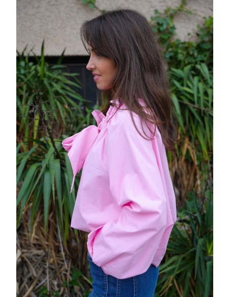 Blouse Froncée Rose ELODIE