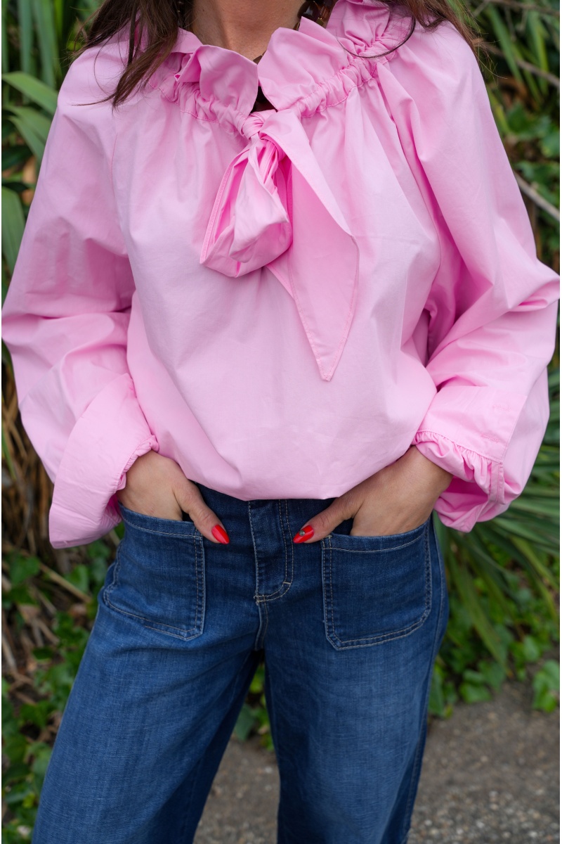 Blouse Froncée Rose ELODIE