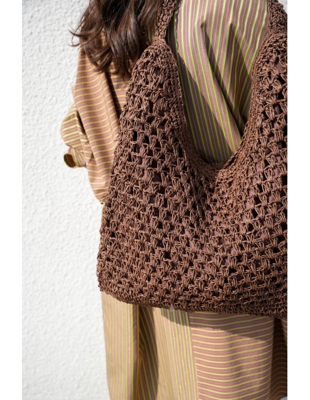 Sac Raphia Marron ANDY