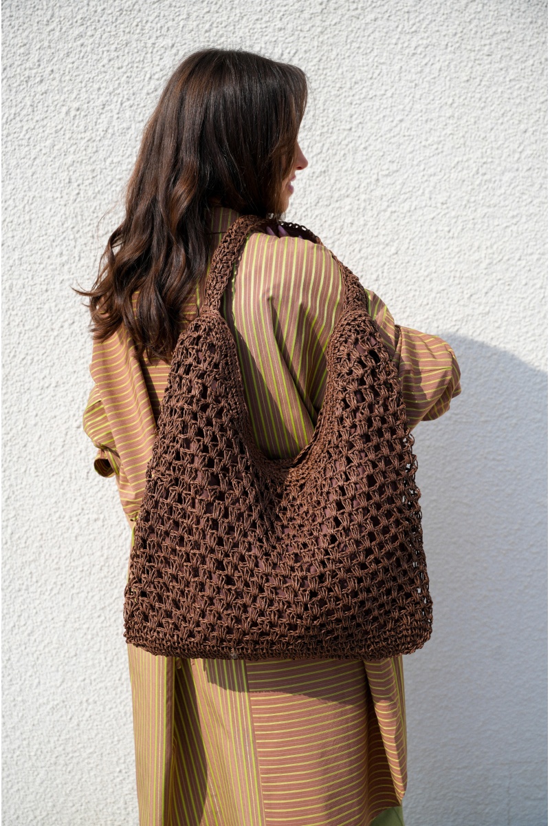 Sac Raphia Marron ANDY 2