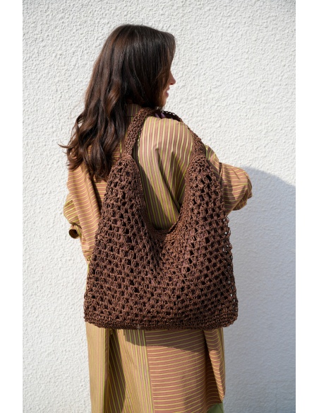 Sac Raphia Marron ANDY
