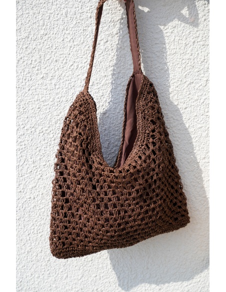 Sac Raphia Marron ANDY