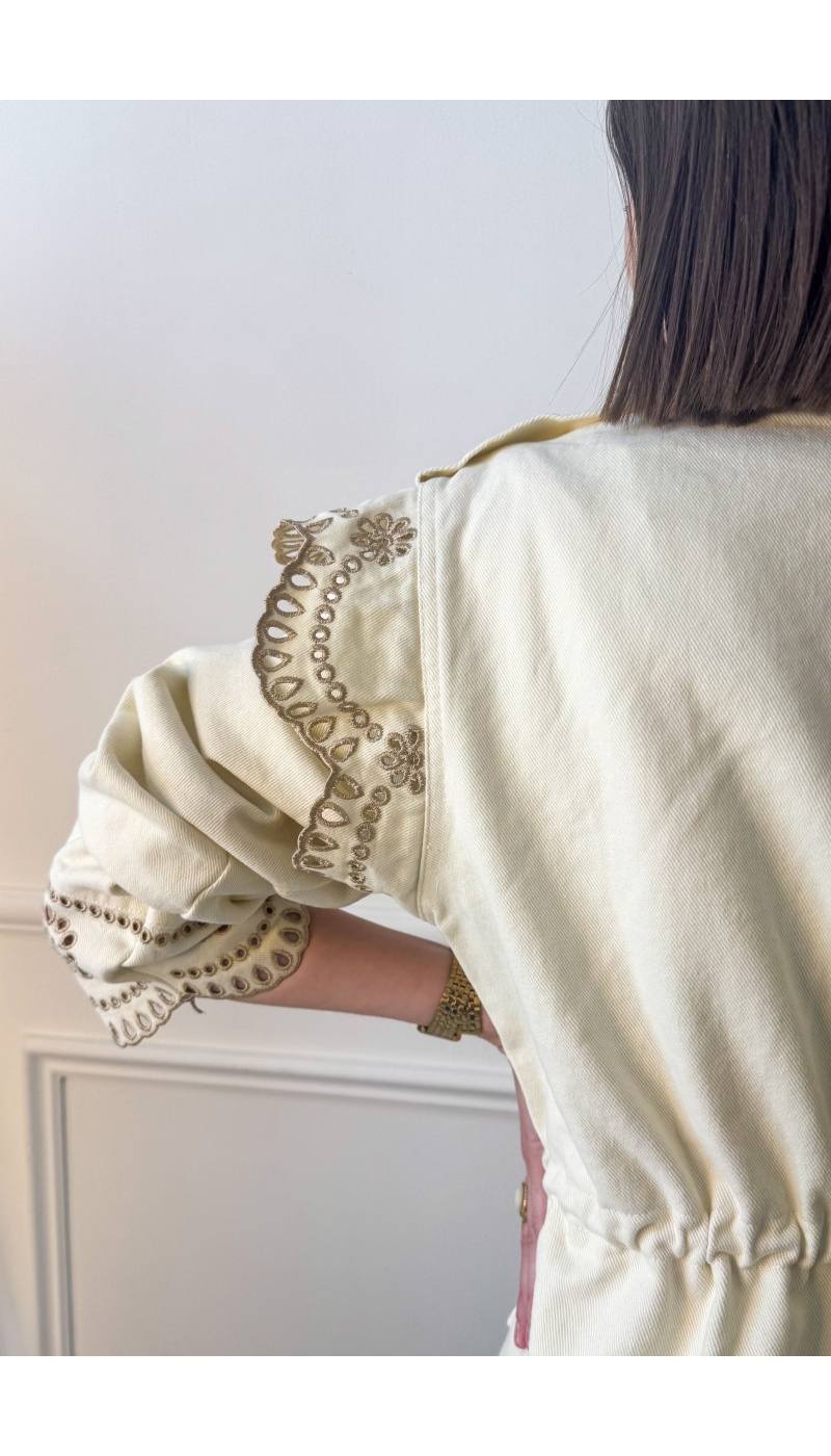 Veste Ecru Brodée RANIA