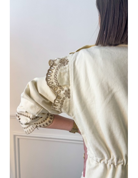 Veste Ecru Brodée RANIA