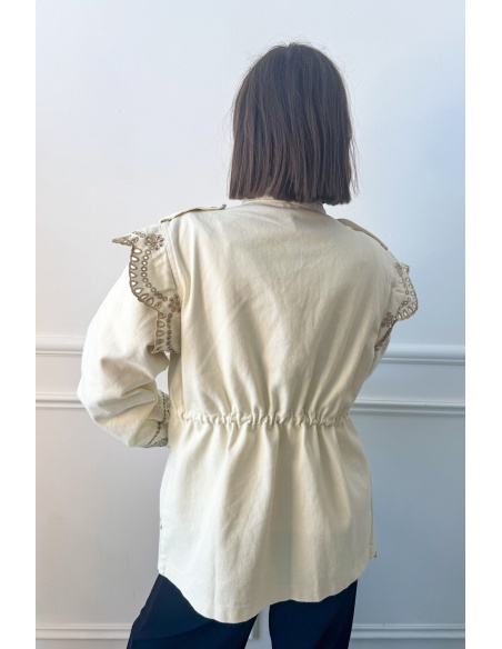 Veste Ecru Brodée RANIA