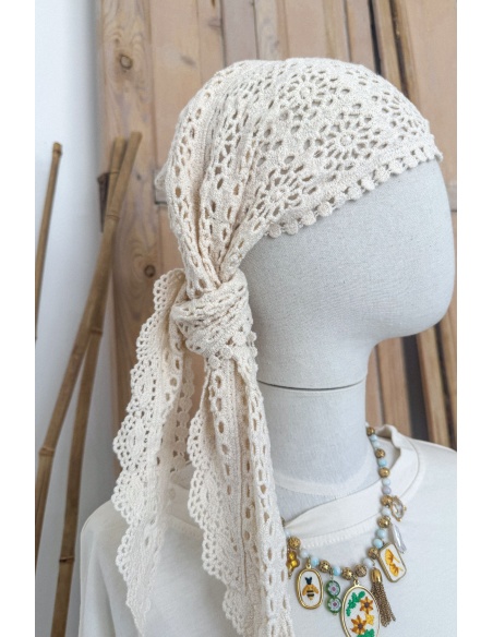 NOVA ANCLA MACRAM ECRU FOULARD