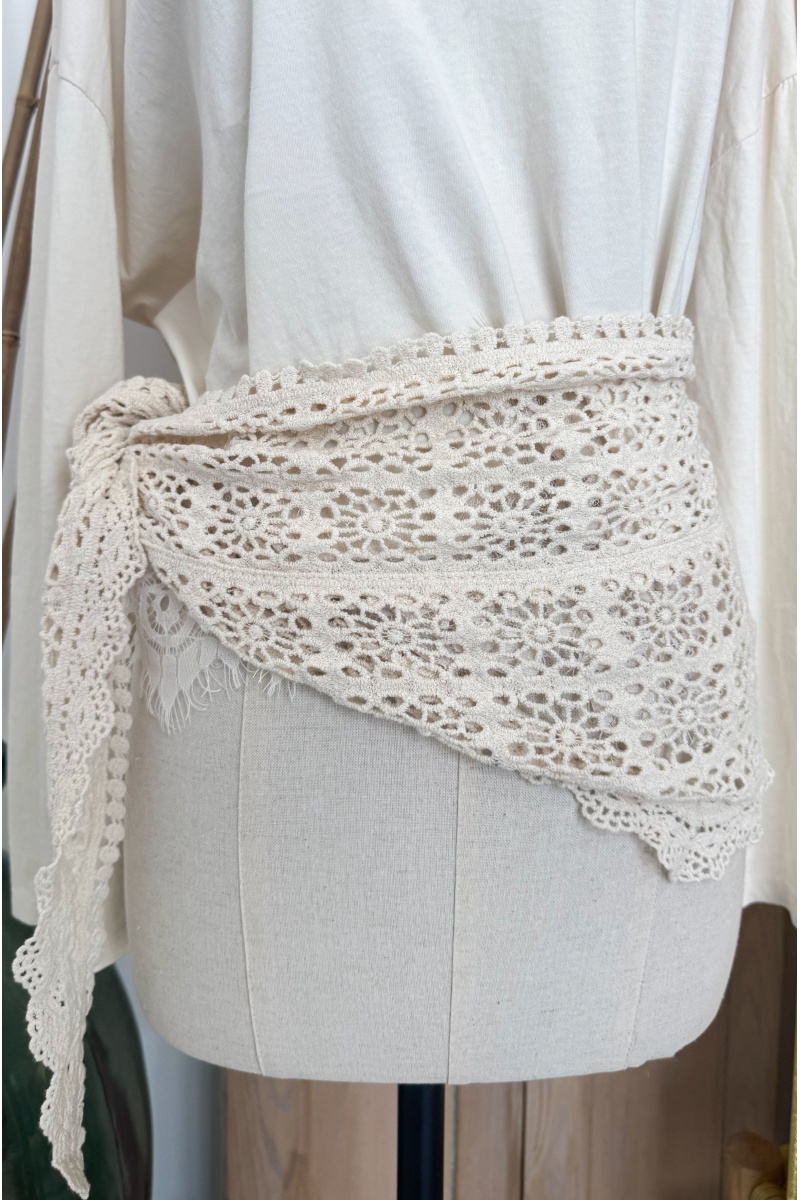 NOVA ANCLA MACRAM ECRU FOULARD 2