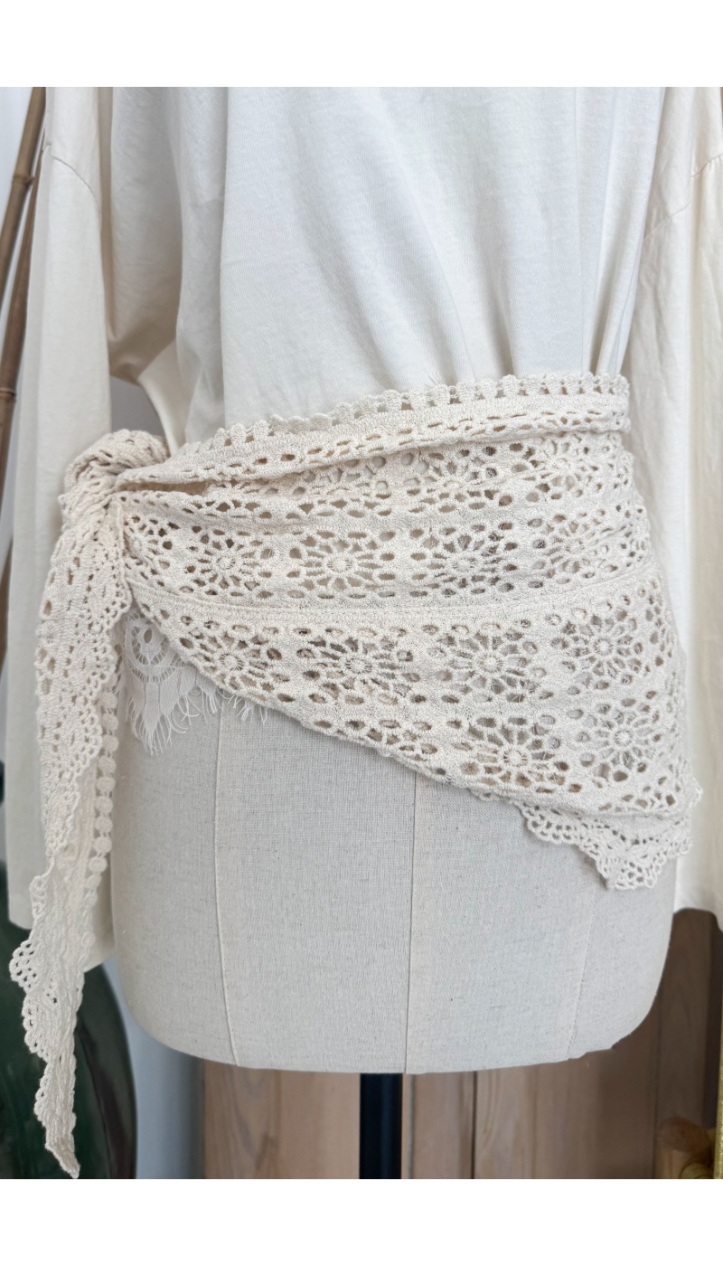 NOVA ANCLA MACRAM ECRU FOULARD