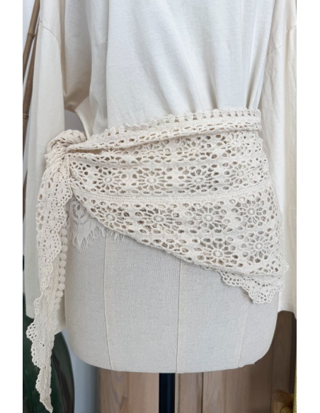 NOVA ANCLA MACRAM ECRU FOULARD